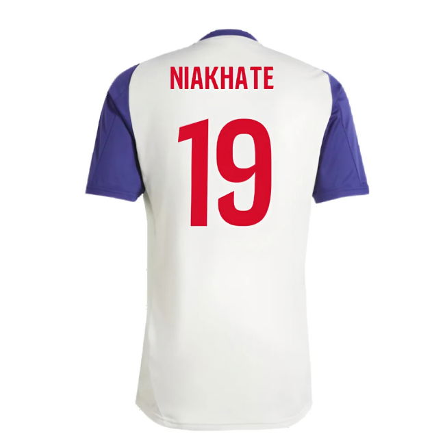 2024-2025 Olympique Lyon Training Jersey (White Tint) (Niakhate 19)