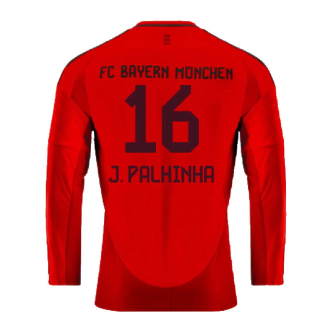 2024-2025 Bayern Munich Long Sleeve Home Shirt (J. Palhinha 16)