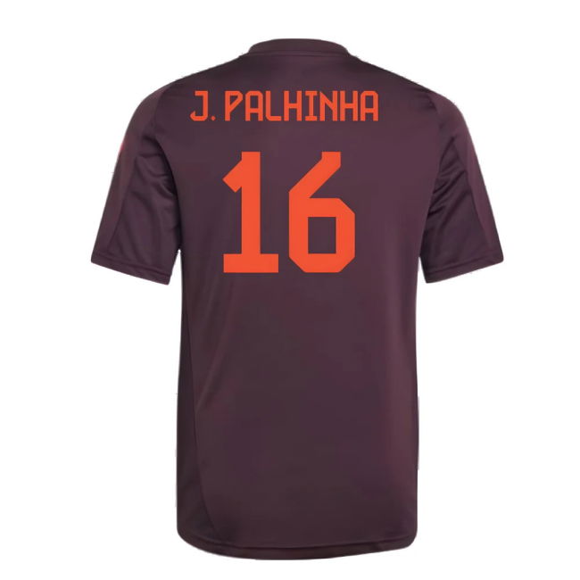 2024-2025 Bayern Munich Training Tee (Shadow Maroon) - Kids (J. Palhinha 16)