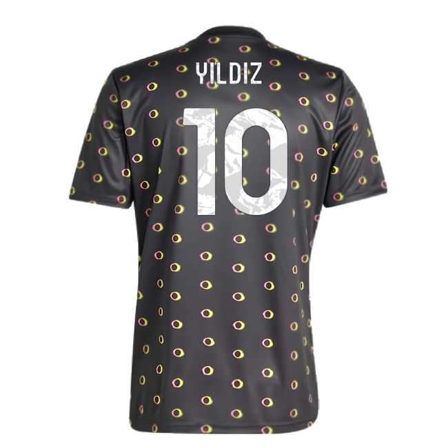 2024-2025 Juventus Pre-Match Shirt (Black) (Yildiz 10)