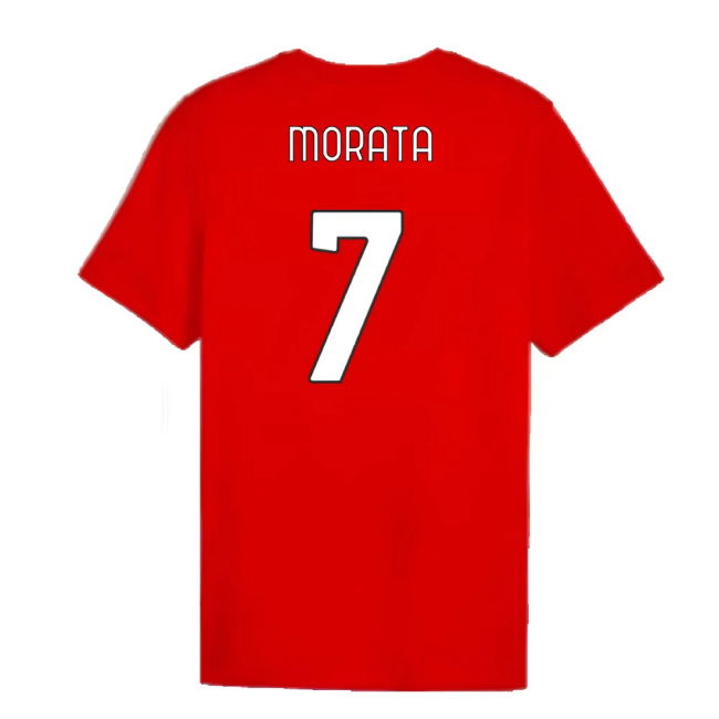 2024-2025 AC Milan ftblCulture Tee (Red) (Morata 7)