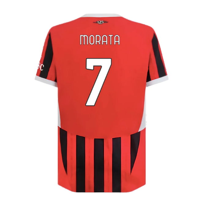 2024-2025 AC Milan Home Authentic Shirt (Morata 7)
