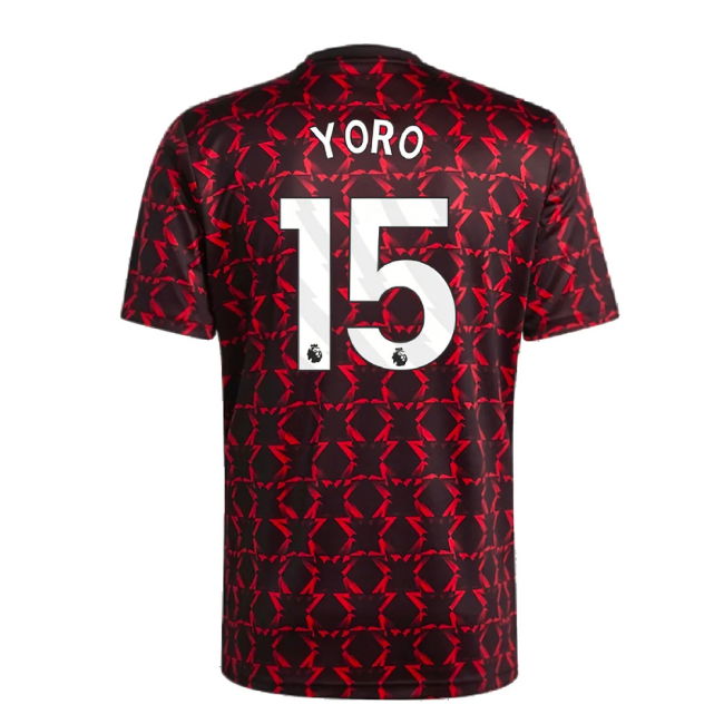2024-2025 Man Utd Pre-Match Shirt (Black) (Yoro 15)