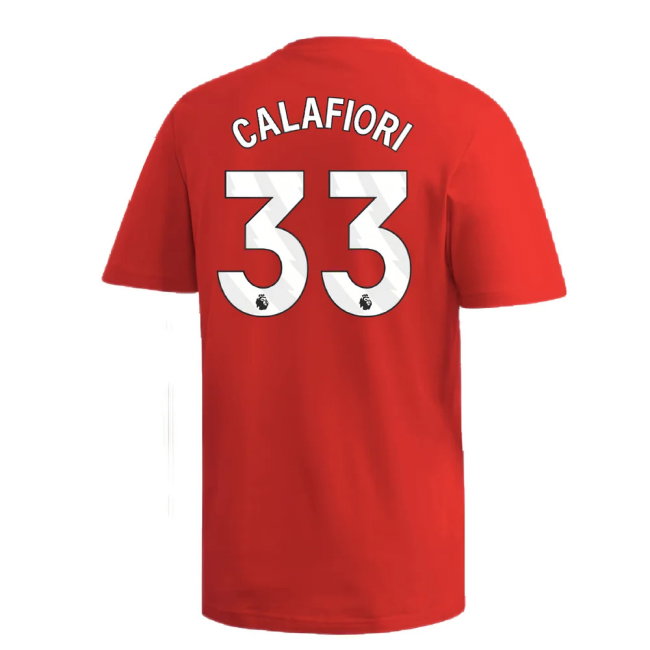 2024-2025 Arsenal DNA Graphic Tee (Red) (Calafiori 33)