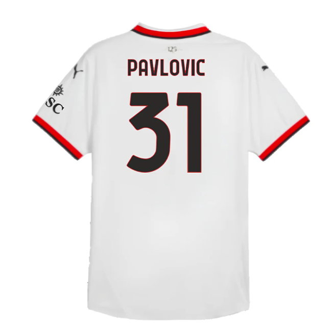 2024-2025 AC Milan Away Authentic Shirt (Pavlovic 31)