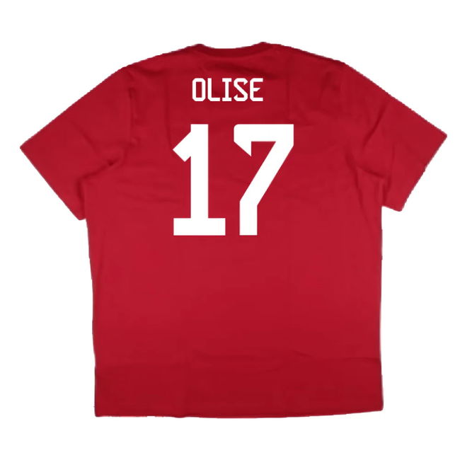 2024-2025 Bayern Munich DNA Graphic Tee (Red) (Olise 17)