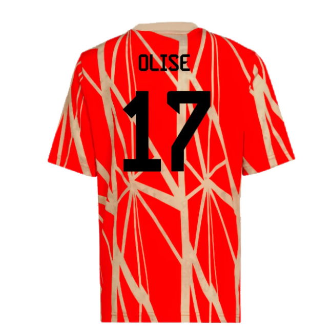 2024-2025 Bayern Munich Pre-Match Shirt (Red) (Olise 17)