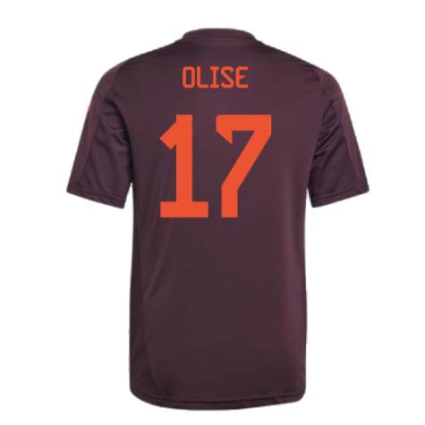 2024-2025 Bayern Munich Training Tee (Shadow Maroon) - Kids (Olise 17)