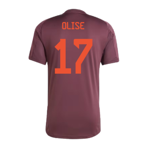 2024-2025 Bayern Munich Training Shirt (Shadow Maroon) (Olise 17)