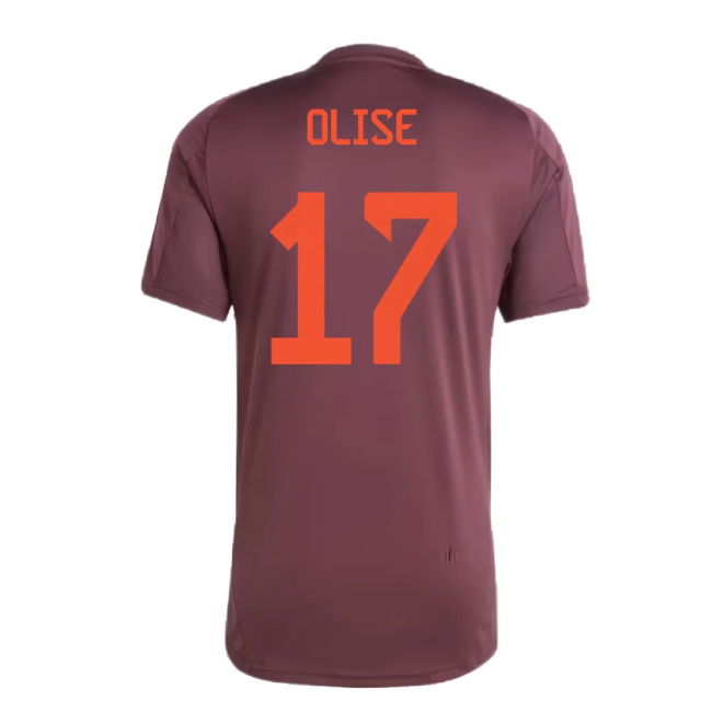 2024-2025 Bayern Munich Training Shirt (Shadow Maroon) (Olise 17)