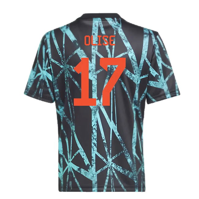 2024-2025 Bayern Munich Pre-Match Shirt (Black) - Kids (Olise 17)