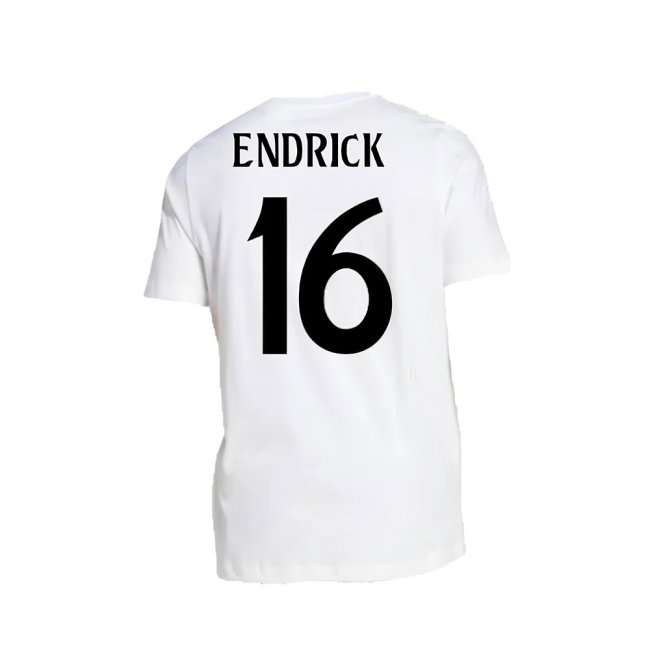 2024-2025 Real Madrid DNA Graphic Tee (White) (Endrick 16)