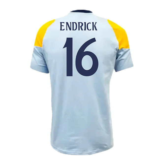 2024-2025 Real Madrid Training Tee (Glow Blue) (Endrick 16)