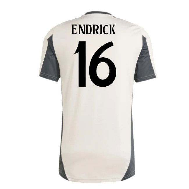 2024-2025 Real Madrid EU Training Jersey (Putty Mauve) (Endrick 16)