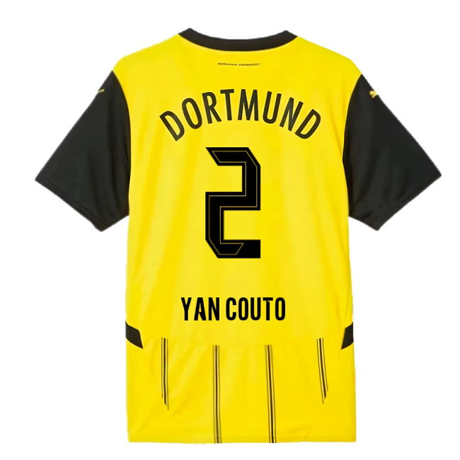 2024-2025 Borussia Dortmund Home Shirt (Yan Couto 2)