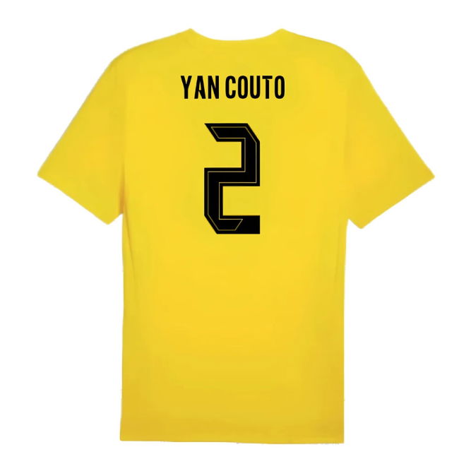 2024-2025 Borussia Dortmund Training Shirt (Yellow) (Yan Couto 2)
