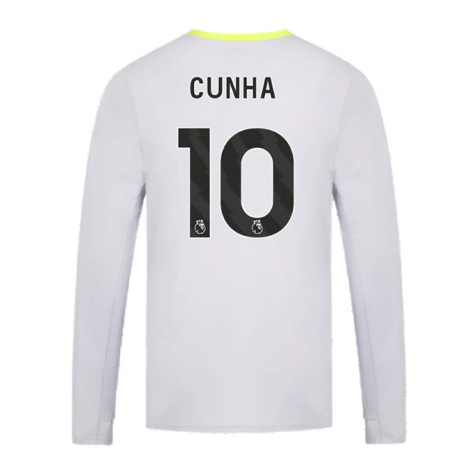 2024-2025 Wolves Players Training Long Sleeved Tee (Grey) (Cunha 10)