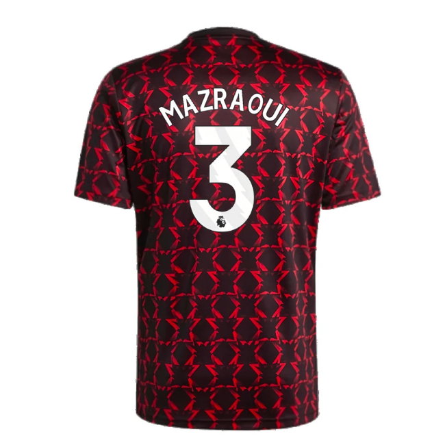 2024-2025 Man Utd Pre-Match Shirt (Black) (Mazraoui 3)