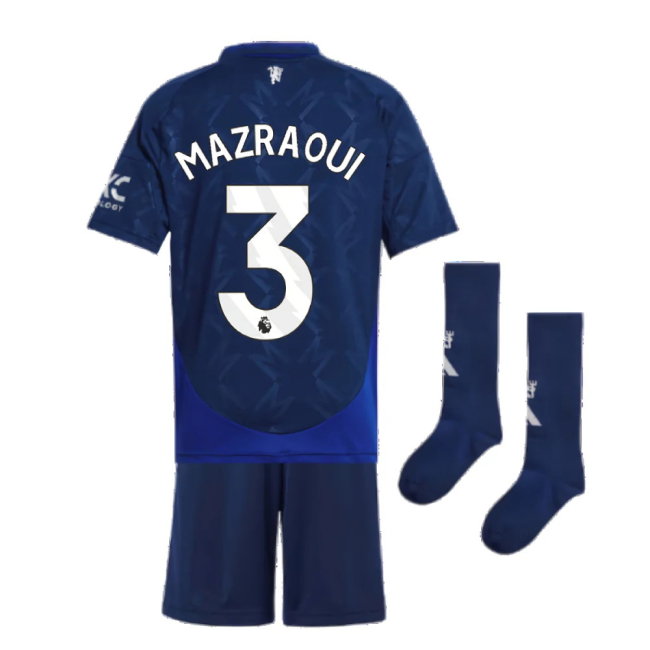 2024-2025 Man Utd Away Mini Kit (Mazraoui 3)