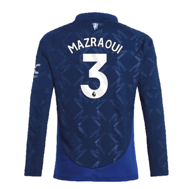 2024-2025 Man Utd Long Sleeve Away Shirt (Kids) (Mazraoui 3)