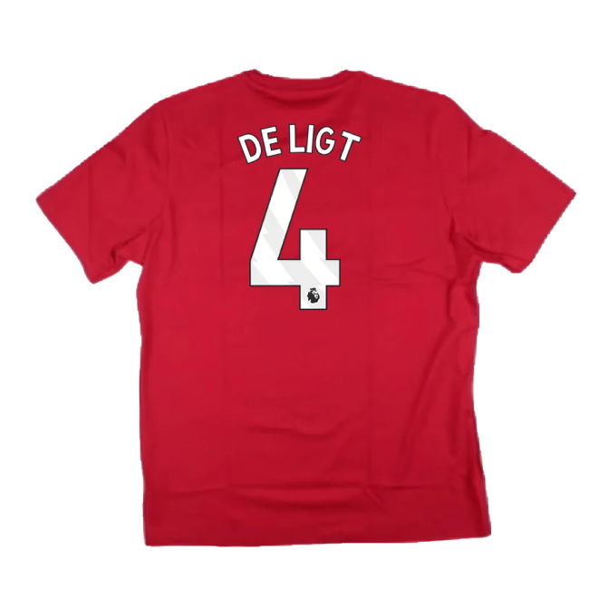 2024-2025 Man Utd DNA Graphic Tee (Red) (De Ligt 4)