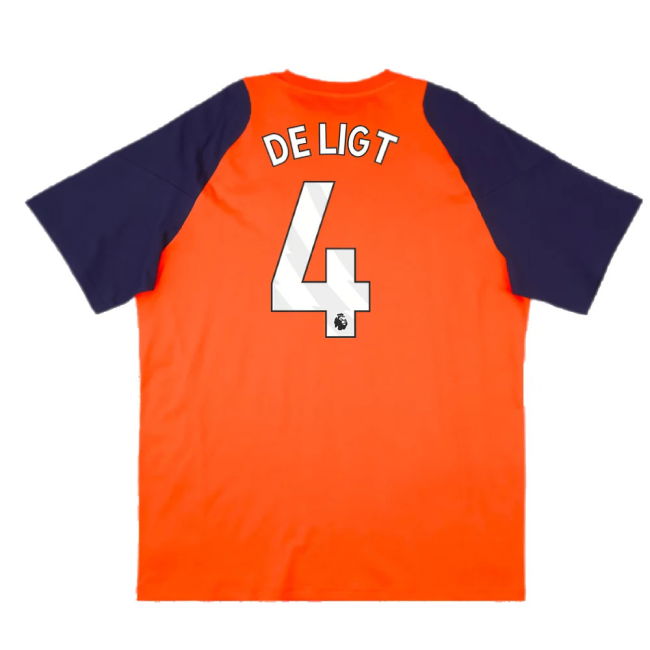2024-2025 Man Utd Training Tee (Red) (De Ligt 4)
