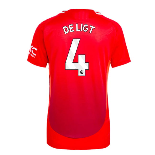 2024-2025 Man Utd Authentic Home Shirt (Womens) (De Ligt 4)