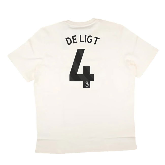 2024-2025 Man Utd SZN Graphic Tee (Cream White) (De Ligt 4)