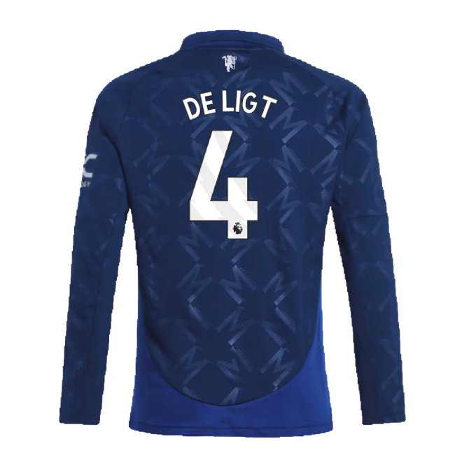2024-2025 Man Utd Long Sleeve Away Shirt (Kids) (De Ligt 4)