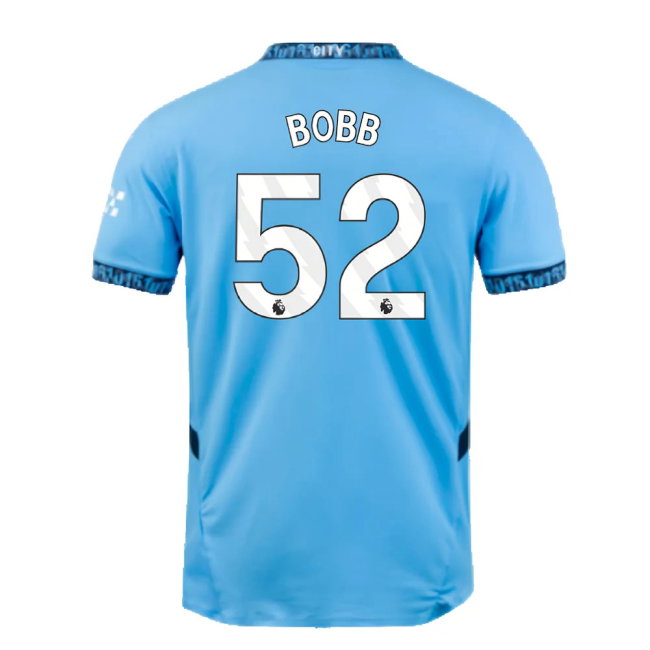 2024-2025 Man City Home Authentic Shirt (Bobb 52)