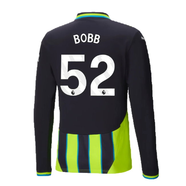 2024-2025 Man City Away Long Sleeve Shirt (Bobb 52)