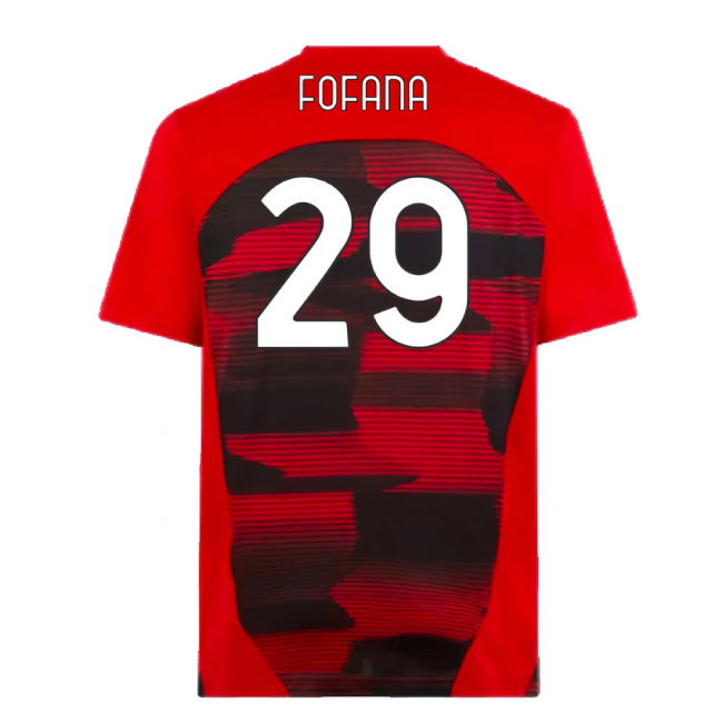 2024-2025 AC Milan Prematch SS Shirt (Red) (Fofana 29)