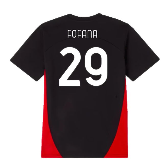 2024-2025 AC Milan Training Shirt (Black) - Kids (Fofana 29)