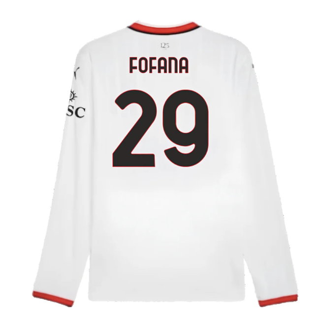 2024-2025 AC Milan Away Long Sleeve Shirt (Fofana 29)