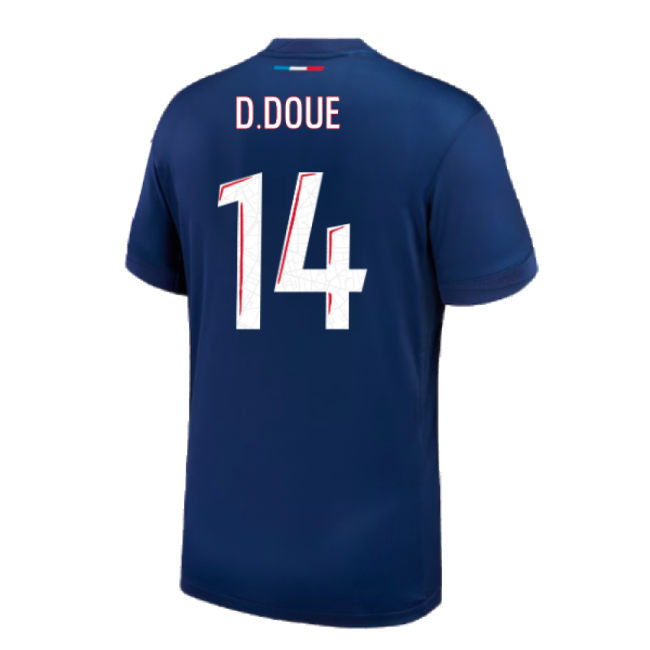 2024-2025 PSG Paris Saint Germain Home Shirt (Kids) (D.Doue 14)