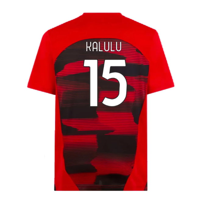 2024-2025 AC Milan Prematch SS Shirt (Red) (Kalulu 15)