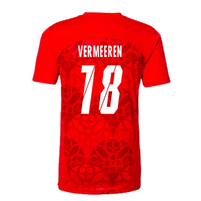 2024-2025 Red Bull Leipzig Pre-Match Shirt (Red) (Vermeeren 18)