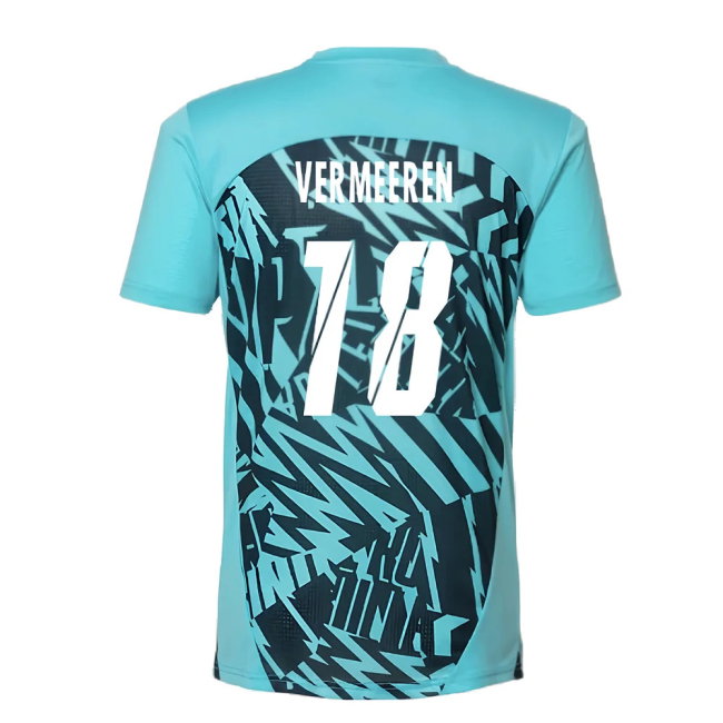 2024-2025 Red Bull Leipzig Pre-Match SS Shirt (Aqua) (Vermeeren 18)