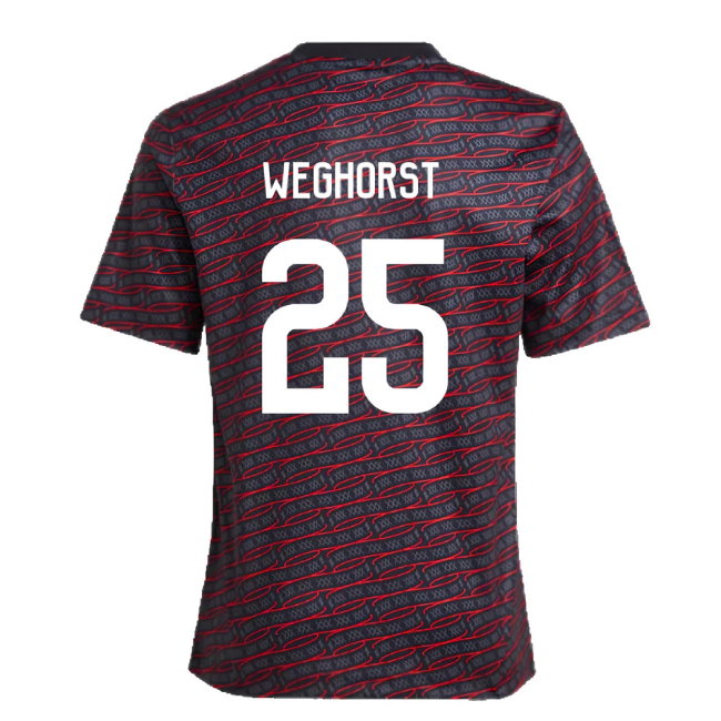 2024-2025 Ajax Pre Match Shirt (Black) - Kids (Weghorst 25)