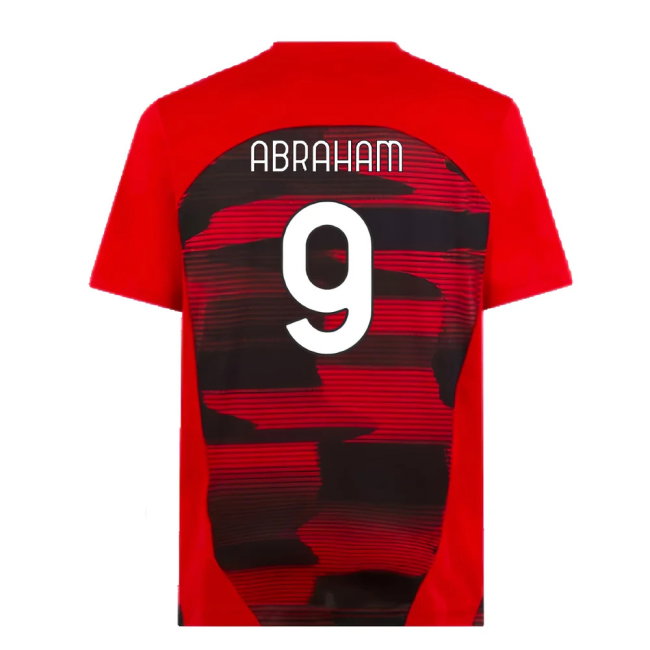 2024-2025 AC Milan Prematch SS Shirt (Red) (Abraham 9)