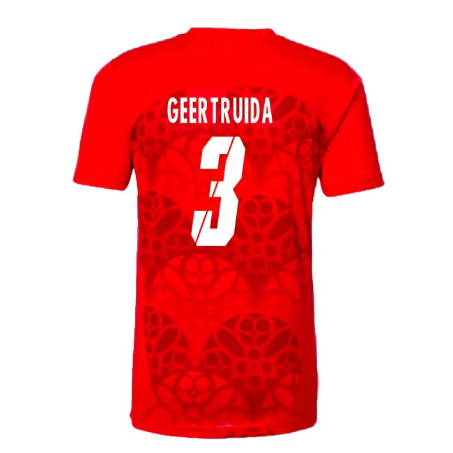 2024-2025 Red Bull Leipzig Pre-Match Shirt (Red) (Geertruida 3)