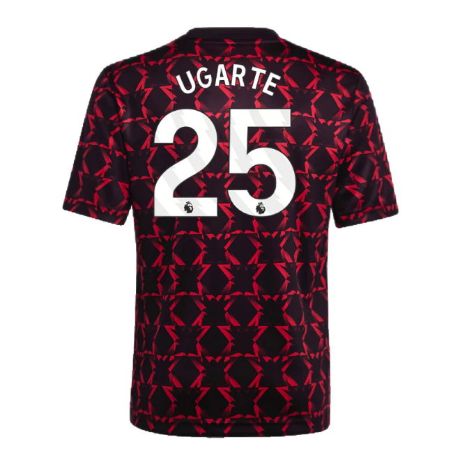 2024-2025 Man Utd Pre-Match Shirt (Black) - Kids (Ugarte 25)
