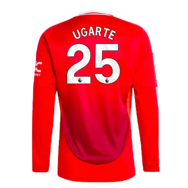 2024-2025 Man Utd Long Sleeve Home Shirt (Ugarte 25)