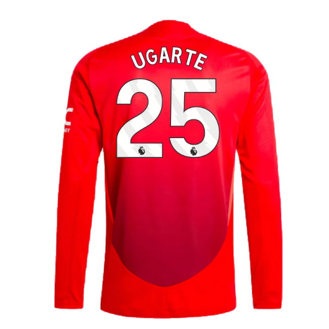 2024-2025 Man Utd Authentic Long Sleeve Home Shirt (Ugarte 25)