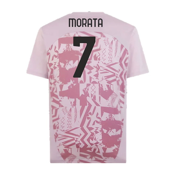 2024-2025 AC Milan Pre-Match Shirt (Grape) (Morata 7)