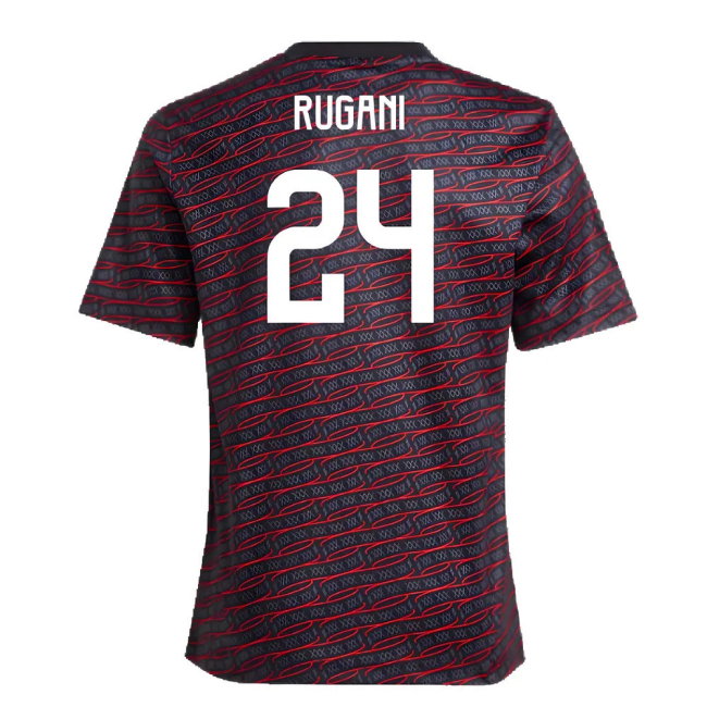 2024-2025 Ajax Pre Match Shirt (Black) - Kids (Rugani 24)