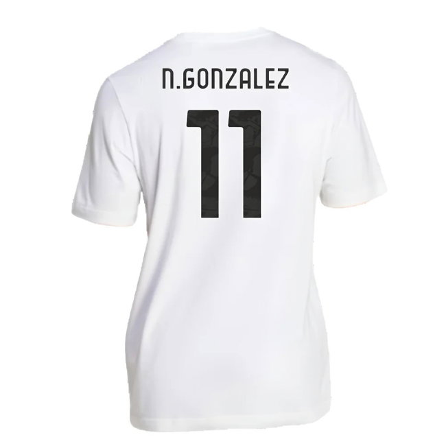 2024-2025 Juventus DNA Graphic Tee (White) (N.Gonzalez 11)