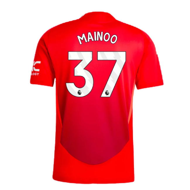 2024-2025 Man Utd Authentic Home Shirt (Mainoo 37)