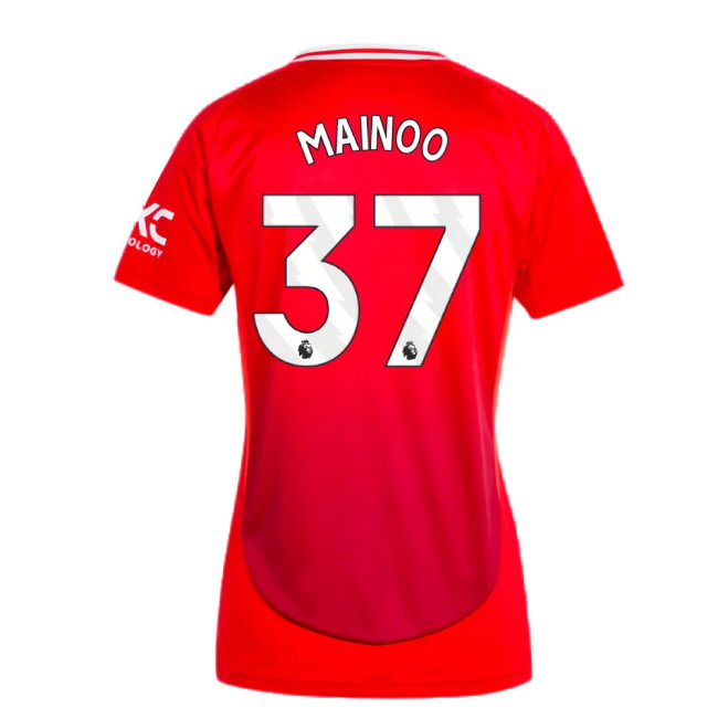2024-2025 Man Utd Home Shirt (Womens) (Mainoo 37)