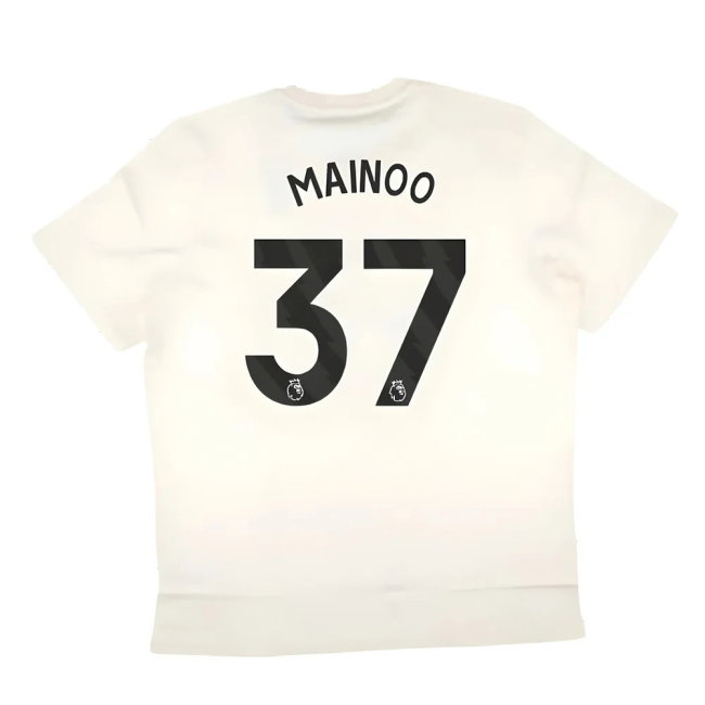 2024-2025 Man Utd SZN Graphic Tee (Cream White) (Mainoo 37)